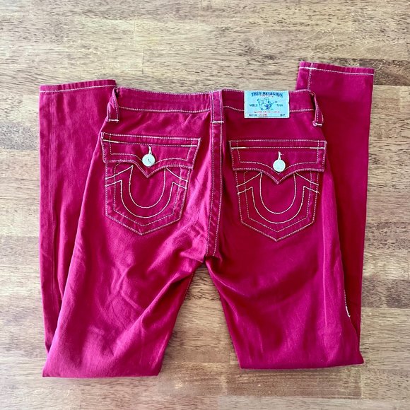 True Religion red leggins size 25 - Picture 4 of 7